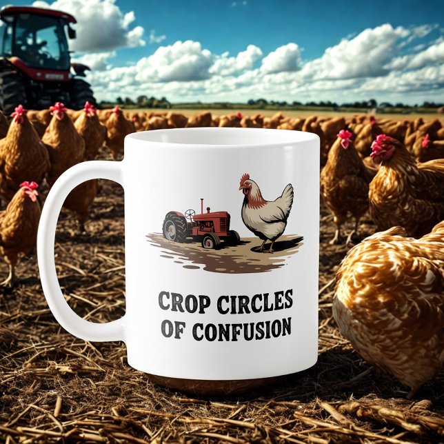 Caneca De Café Crop Circles of Confusion | Rural Life Humor (Criador carregado)