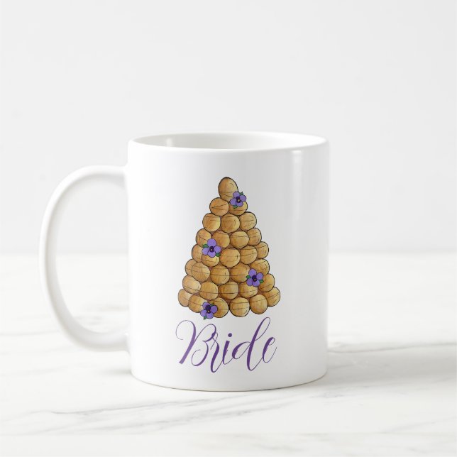Caneca De Café Croquembouche Choux Pataria Noiva de Bolo (Esquerda)