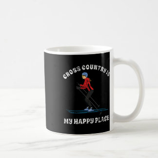 Caneca De Café Cross Country É O Meu Lugar Feliz Que Esqui A Cami