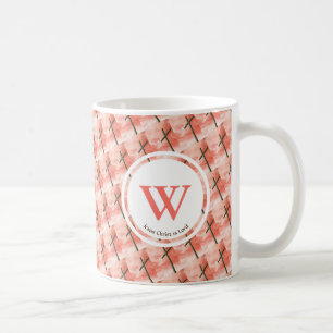 Caneca De Café CROSS Jesus é Lorde Monograma PÁSCOA Coral Perso