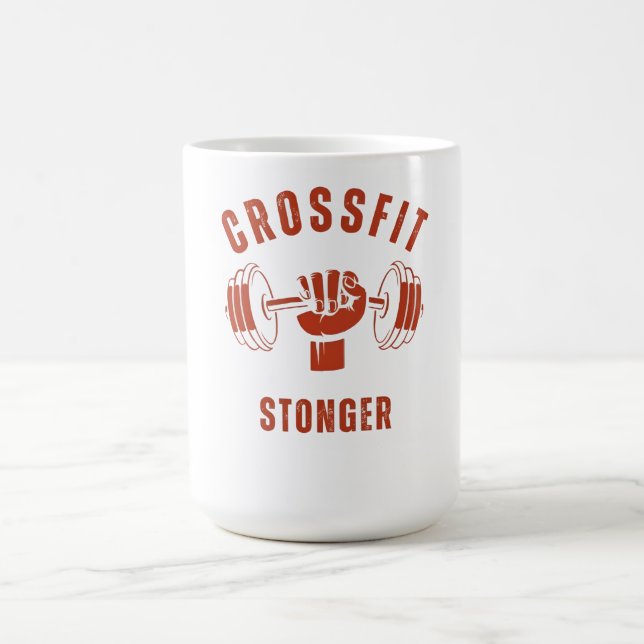 Caneca De Café CrossFit Mais Forte - Mentalidade de Poder e Força (Centro)