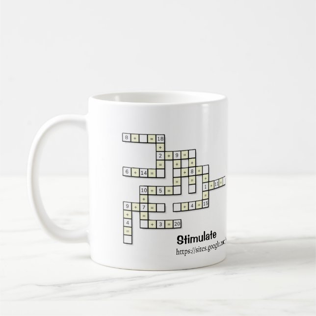 Caneca De Café Crossmath Puzzle 1 Coffee Mug (Esquerda)