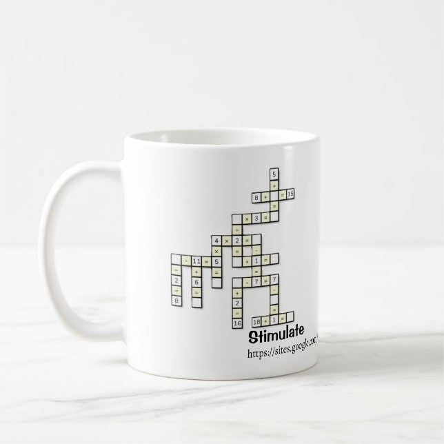 Caneca De Café Crossmath Puzzle 2 (Esquerda)