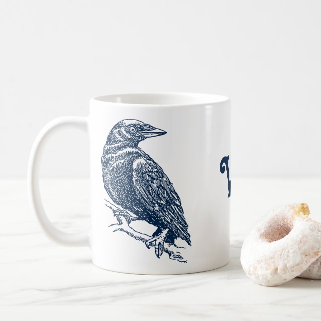 Caneca De Café Crow Illustration Mug (Com Donut)