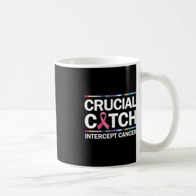Caneca De Café Crucial a Catar Intercept Cancer Breast Cancer Awa (Direita)