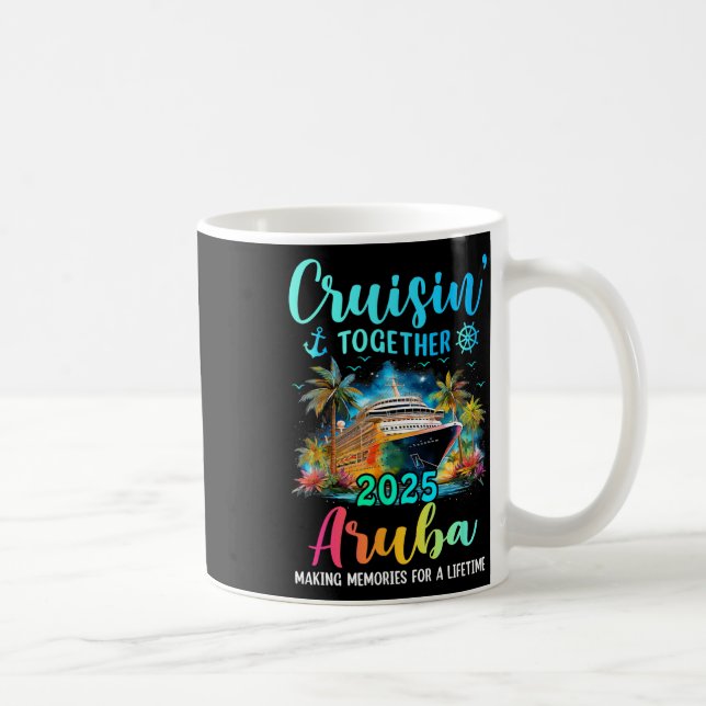 Caneca De Café Cruisin' Together Aru 2025 Family Cruise Vacation  (Direita)