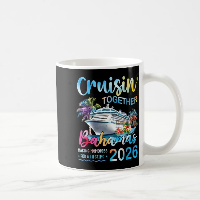Caneca De Café Cruisin' Together Bahamas 2026 Family Group Cruise (Direita)