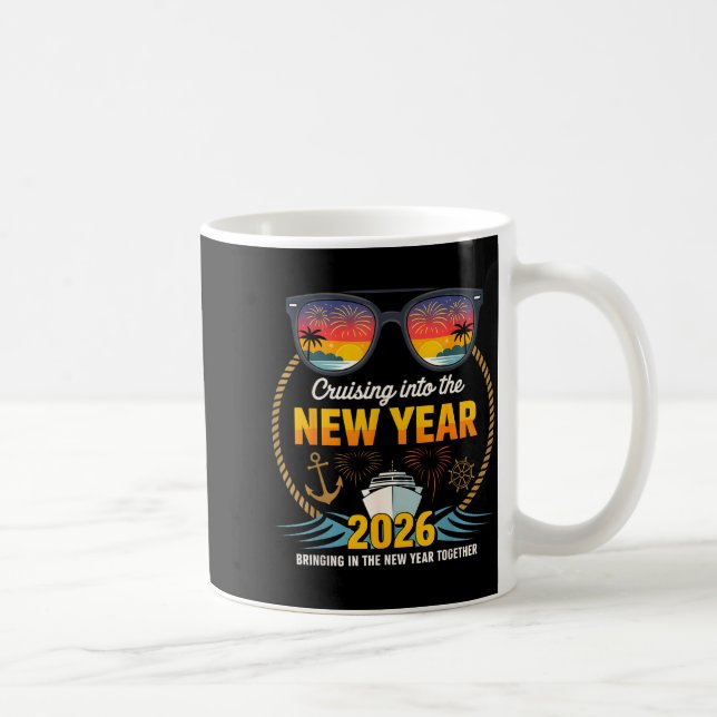 Caneca De Café Cruising Into 2026 New Years Eve Matching Family C (Direita)