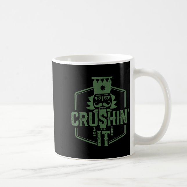Caneca De Café Crushin' It Nutcracker Christmas Xmas  (Direita)