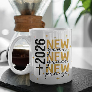 Caneca De Café Cruz com Escrito Personalizado para o Ano Novo Cri