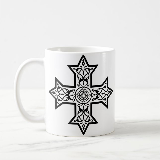 Caneca De Café Cruz Copta (Esquerda)