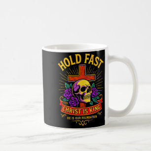 Caneca De Café Cruz Craniana Gótica Cristã Segure Forte Jesus Cri