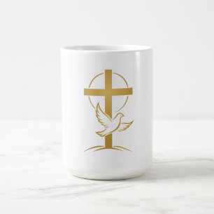 Caneca De Café Cruz da Fé Ortodoxa & Rola
