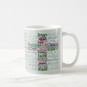 Caneca De Café Cruz de Arte Religiosa Cristã