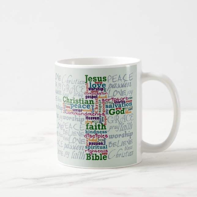 Caneca De Café Cruz de Arte Religiosa Cristã (Direita)