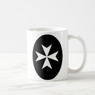 Caneca De Café Cruz de Malta Branca