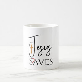 Caneca De Café Cruz do Coração de Jesus Salva Cristão