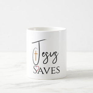 Caneca De Café Cruz do Coração de Jesus Salva Cristão