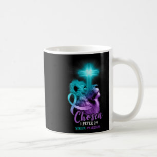 Caneca De Café Cruz do Leão Cristão Versículo da Bíblia Religiosa