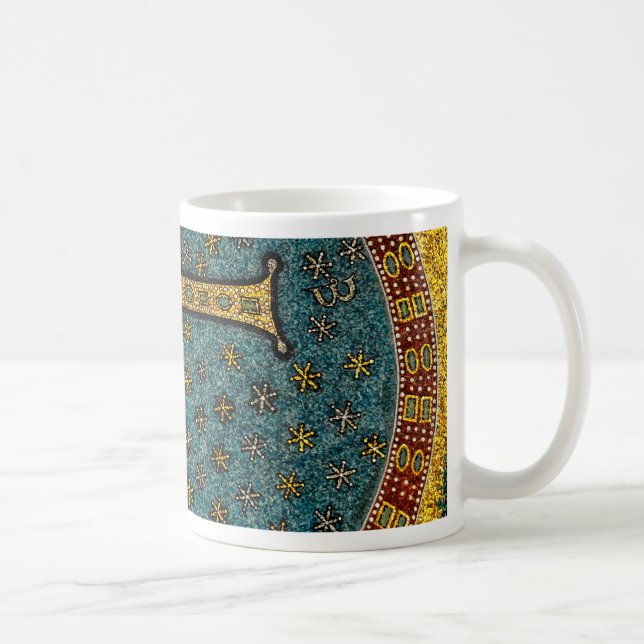 Caneca De Café Cruz do mosaico de Ravenna (Direita)