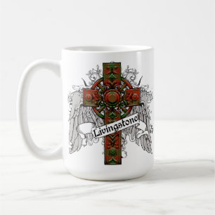 Caneca De Café Cruz do Tartan de Livingstone