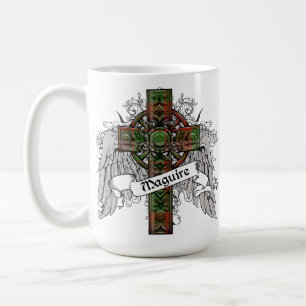 Caneca De Café Cruz do Tartan de Maguire