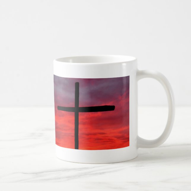 Caneca De Café Cruz no nascer do sol (Direita)