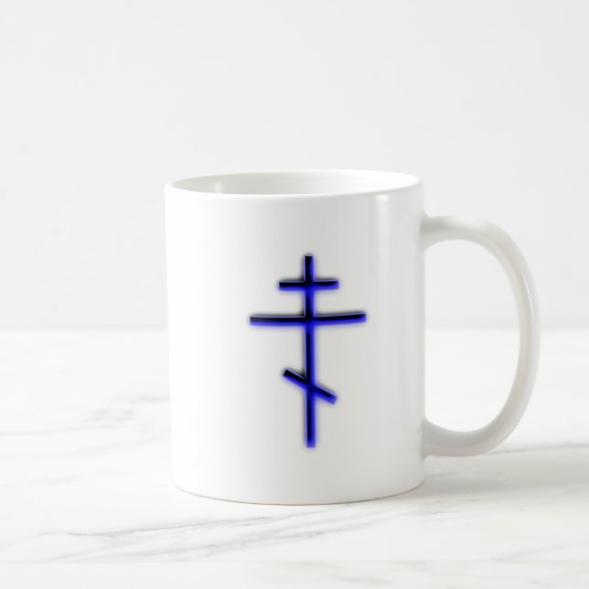 Caneca De Café cruz ortodoxa cross ortodoxo (Direita)
