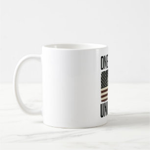 Caneca De Café Cruz Patriótica de Uma Nação Sob Deus