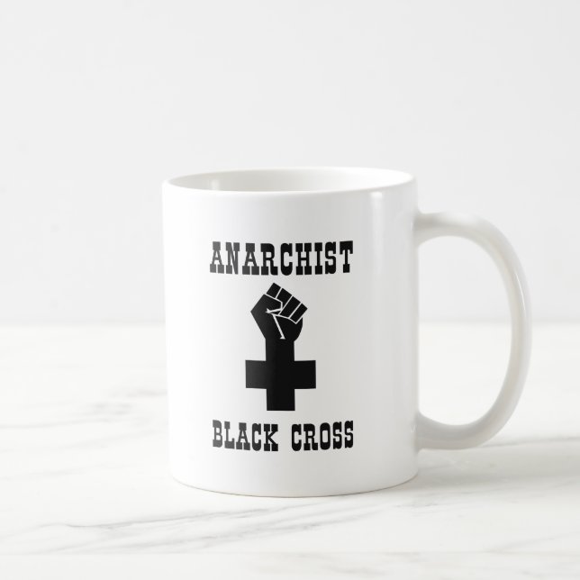 Caneca De Café Cruz preta do anarquista (Direita)