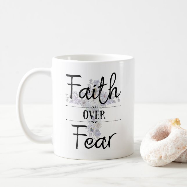 Caneca De Café Cruz verbal com a citação cristã Mug (Com Donut)
