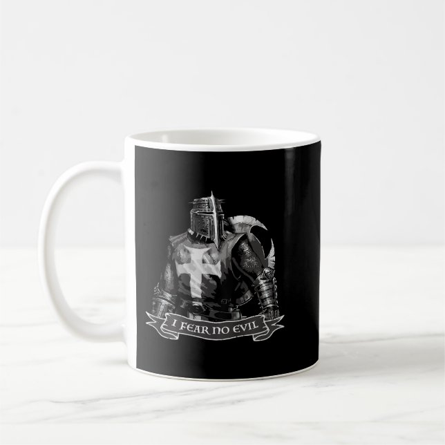 Caneca De Café Cruzador Eu Não Receio Nenhum Mau Cavaleiro Guerre (Esquerda)