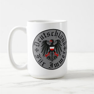 Caneca De Café Cruzamento alemão/Alemanha para sempre/águia/ferro