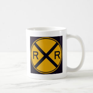 Caneca De Café Cruzamento de estrada de ferro