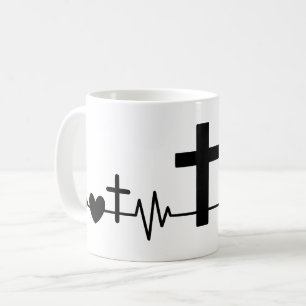 Caneca De Café Cruzamentos e Pulsação de Corações