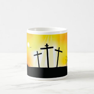 Caneca De Café Cruzamentos Religiosos Sunset