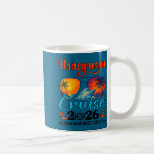Caneca De Café Cruzeiro de Lua de Mel 2026 Arte Recém-Casados