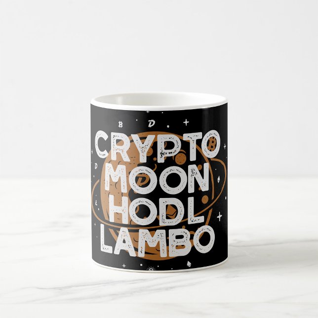 Caneca De Café Crypto Lua HODL Lambo (Criador carregado)