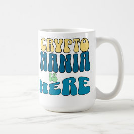 Caneca De Café Crypto Mania Retro Blue Mug