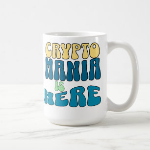Caneca De Café Crypto Mania Retro Blue Mug
