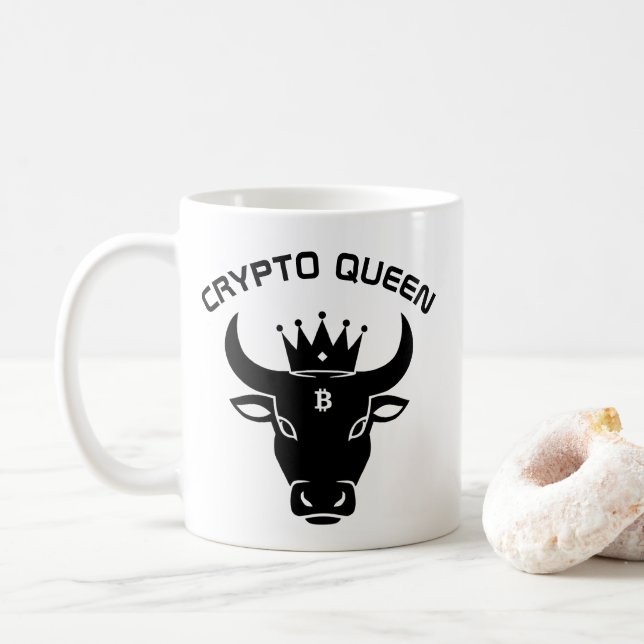 Caneca De Café Crypto Queen Personalizado (Com Donut)