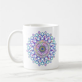 Caneca De Café Crystal Rainbow Mandala