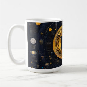 Caneca De Café Crytpo - Camisa Bitmoney - Hora da lua AI