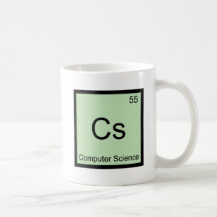 Caneca De Café Cs - Símbolo de Elemento de Química de Computaç