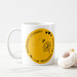 Caneca De Café CSC Sunflower HoneyBee Mug, 11 oz