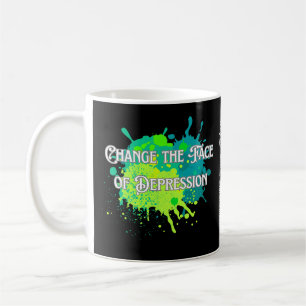 Caneca De Café CTFOD Splash Mug - Preto com Tinta Azul e Verde