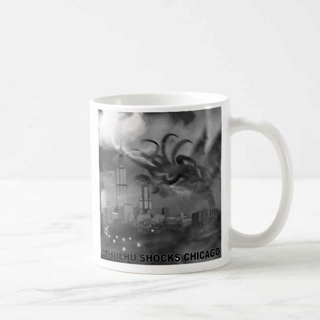 Caneca De Café Cthulhu choca Chicago (Direita)