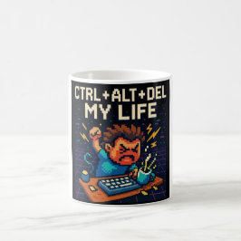 CANECA DE CAFÉ CTRL - ALT - DEL MY LIFE MUG