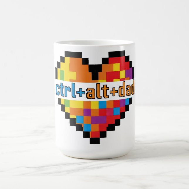 Caneca De Café ctrl + alt + pai Camiseta Geek Pai (Centro)