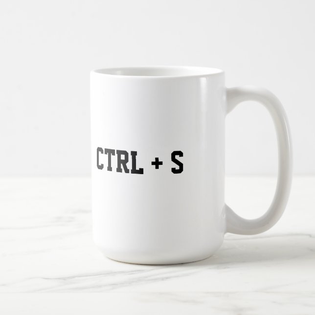 Caneca De Café Ctrl + S Reminder Mug (Direita)